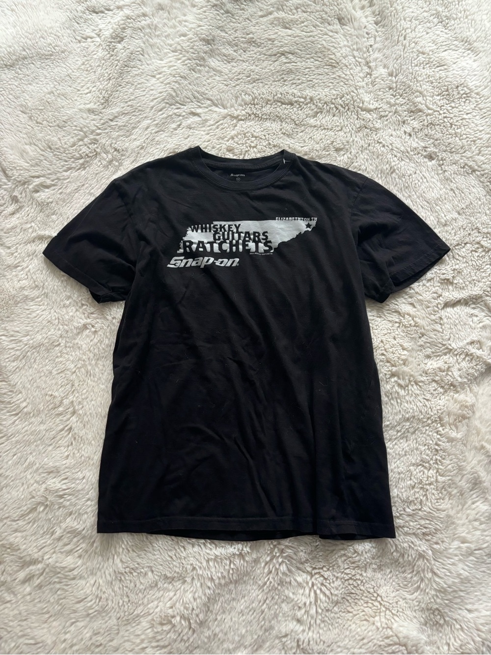 Snap On Black and Gray Ratchet Graphic Print T-Shirt